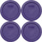 Pyrex 7202-PC 1-Cup Plum Purple Food Storage Replacement Lid (4-Pack) - Made in USA...
